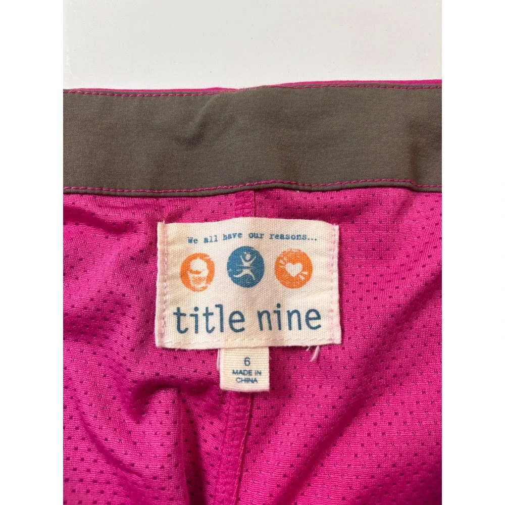 Title Nine Clamber Skort Women Size 6 Pink Hiking Athletic Cargo